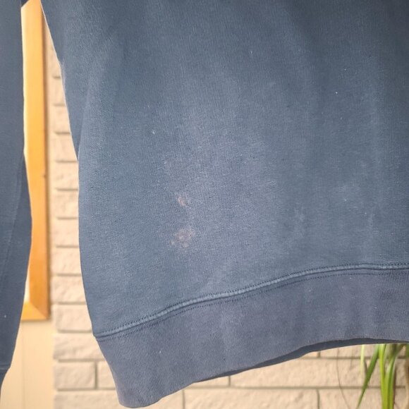 Retro 'Chaps Ralph Lauren surplus' distressed/faded navy crew-neck sweatshirt L - Picture 4 of 5